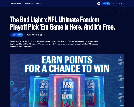 NFL Custom Landing Page Design
